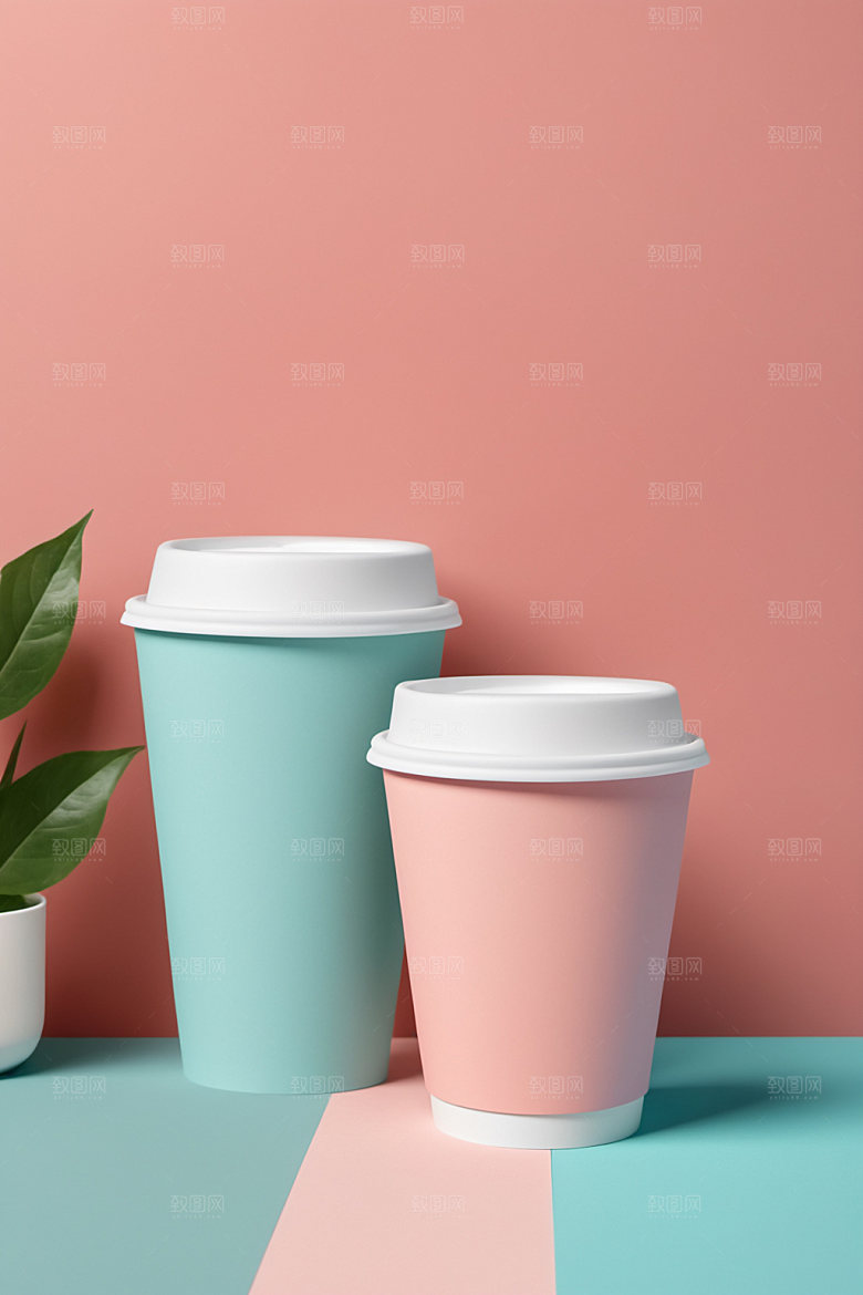 奶茶杯环保杯饮料杯样机