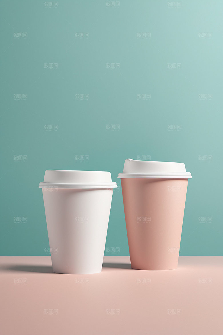 奶茶杯纸杯简洁样机