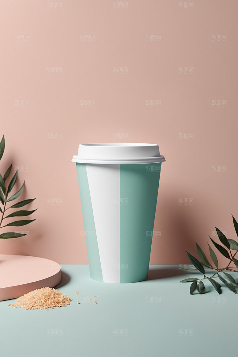 奶茶杯电商模型样机