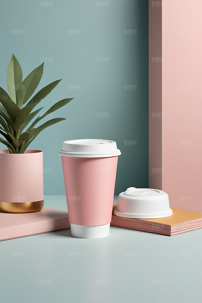 奶茶杯电商模型样机