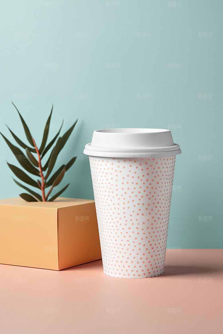 奶茶杯大气立体样机