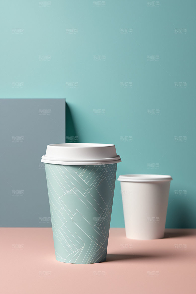 奶茶杯大气模型样机
