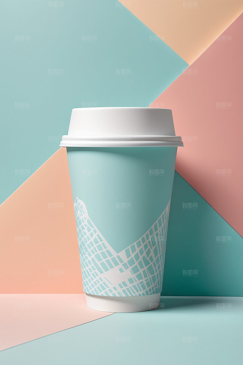 奶茶杯立体简洁样机