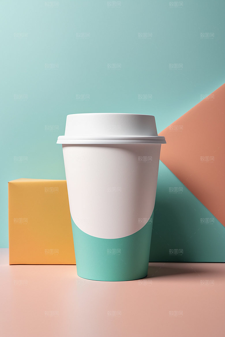 奶茶杯大气立体样机