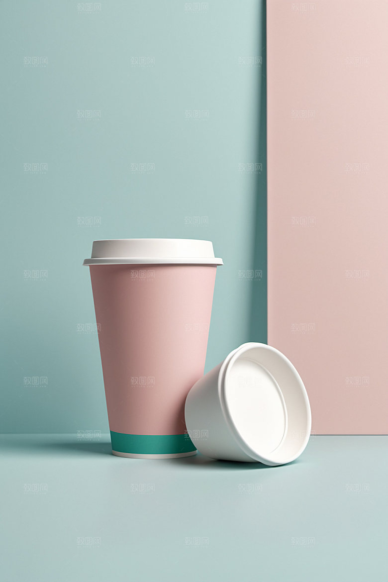 奶茶杯环保杯3D样机