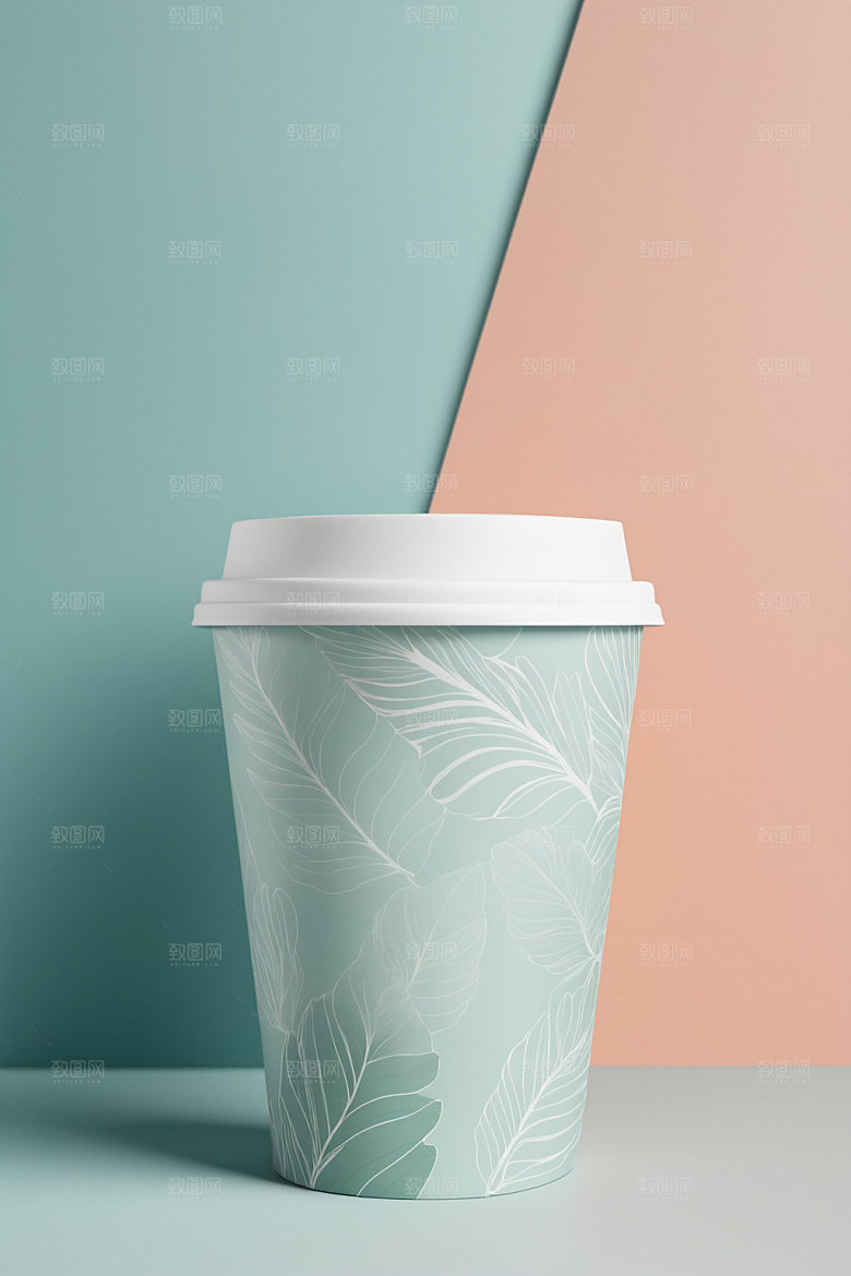 奶茶杯咖啡杯环保杯样机