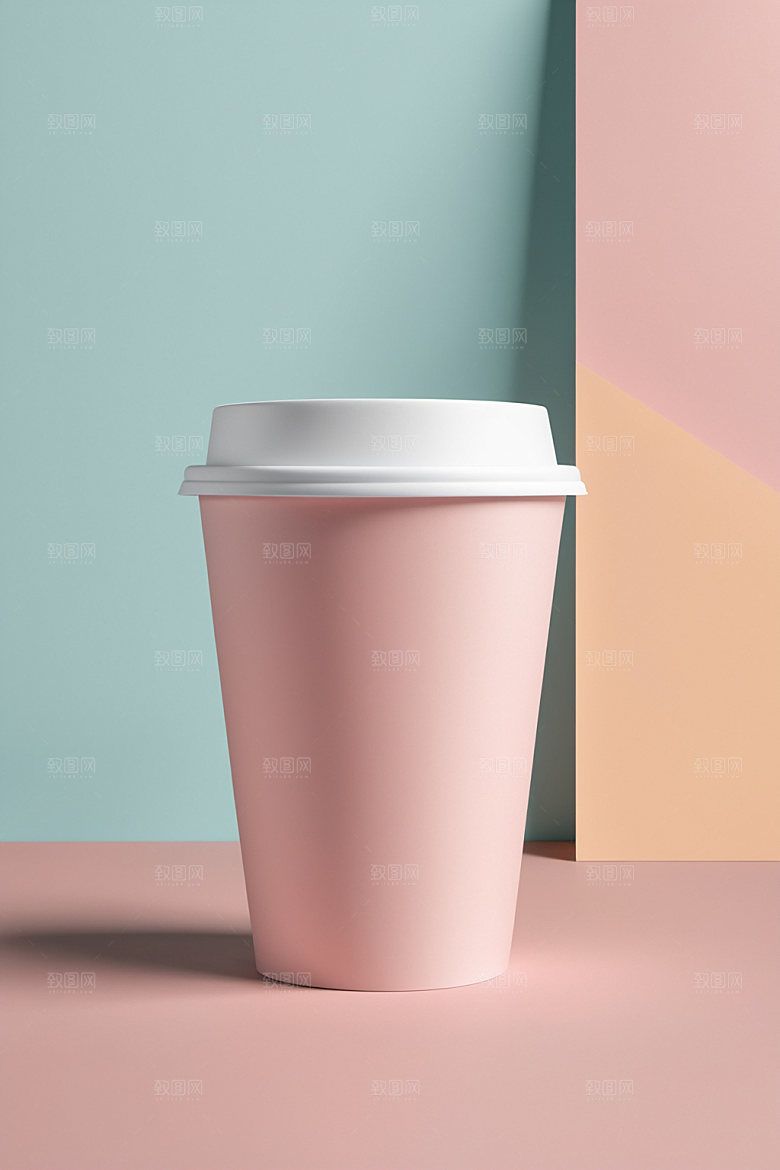 奶茶杯简洁饮料杯样机