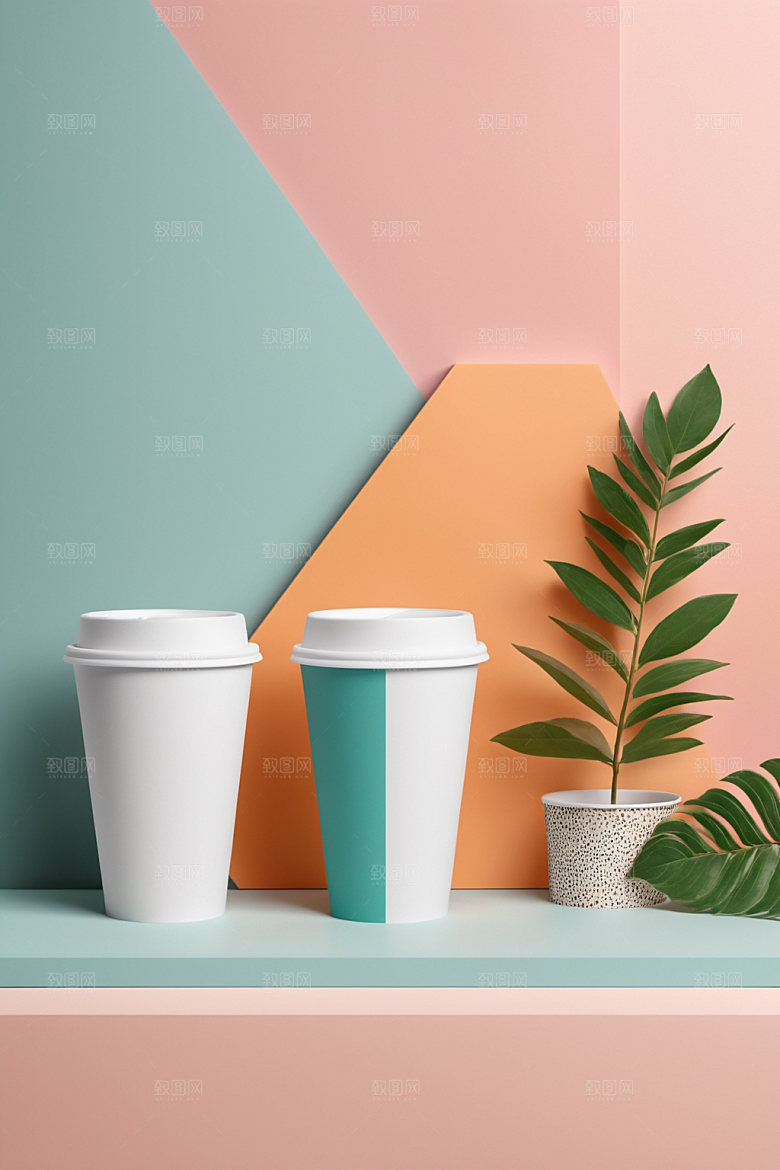 奶茶杯电商模型样机