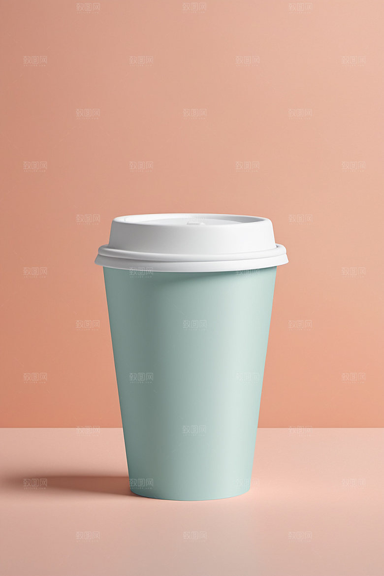 奶茶杯简洁纸杯样机