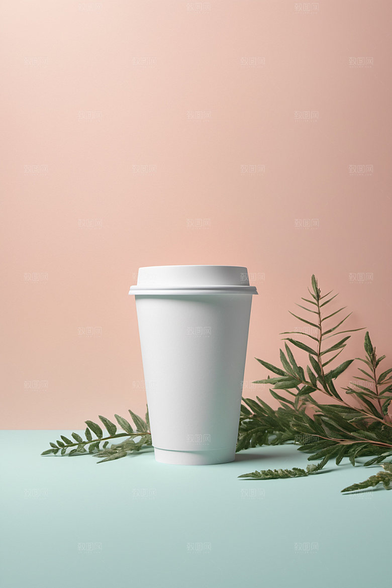 奶茶杯模型环保杯样机