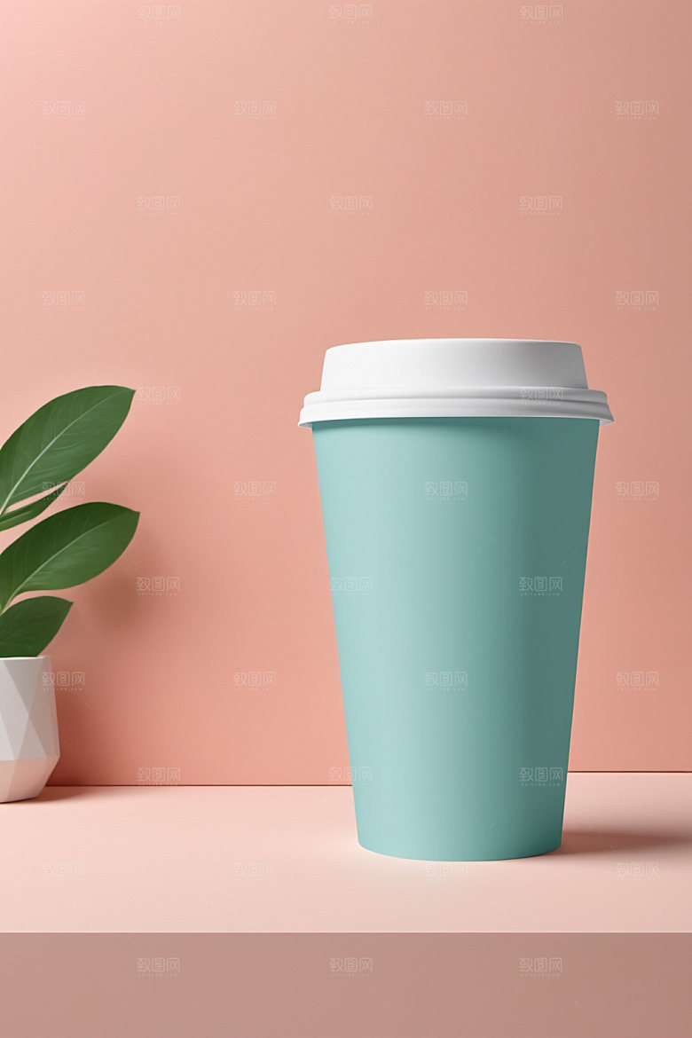 奶茶杯饮料杯立体样机