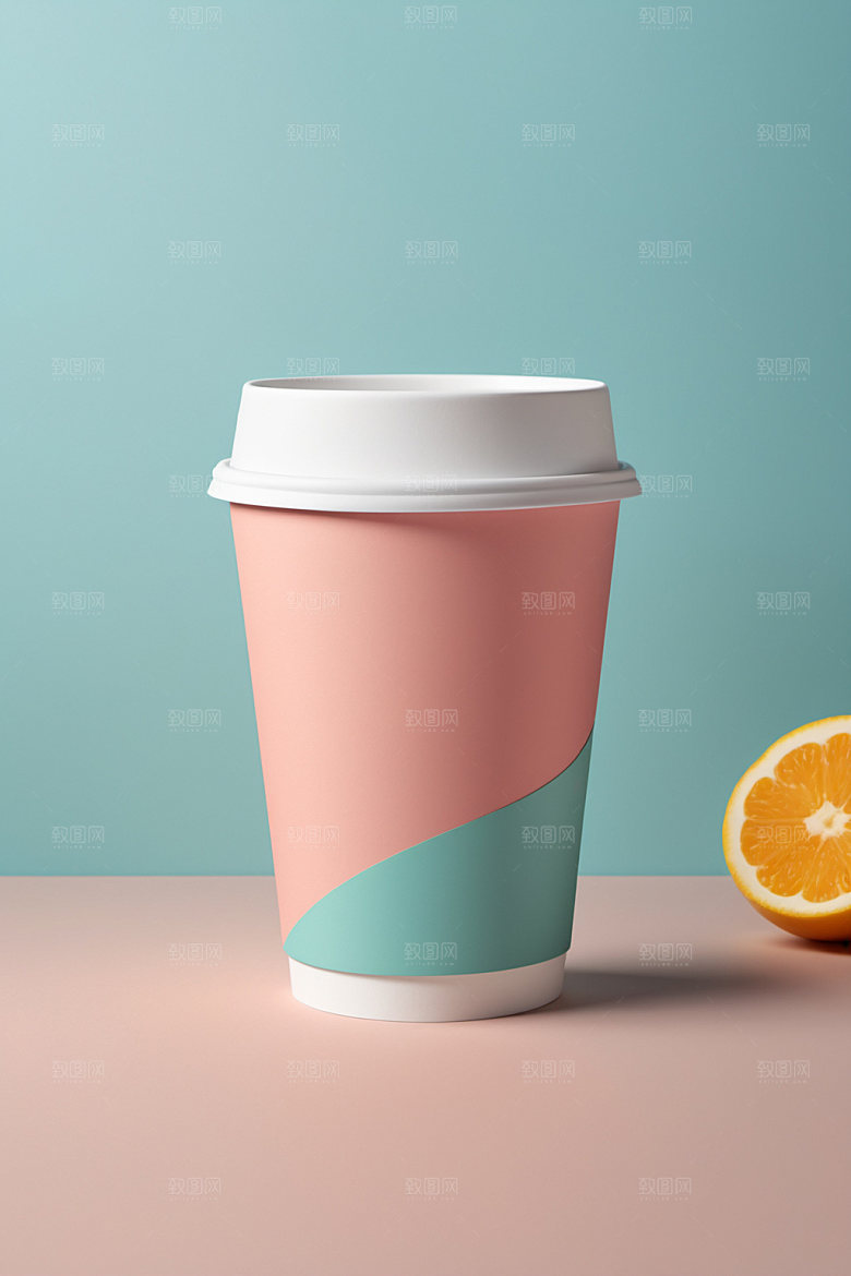 奶茶杯纸杯3D样机