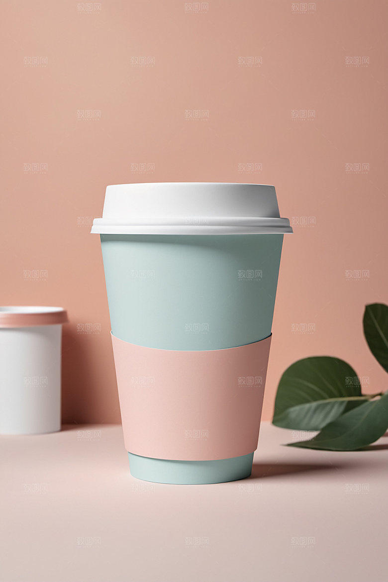 奶茶杯纸杯简洁样机