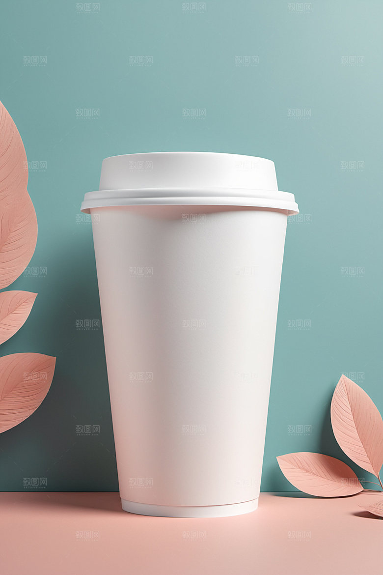 奶茶杯纸杯环保杯样机