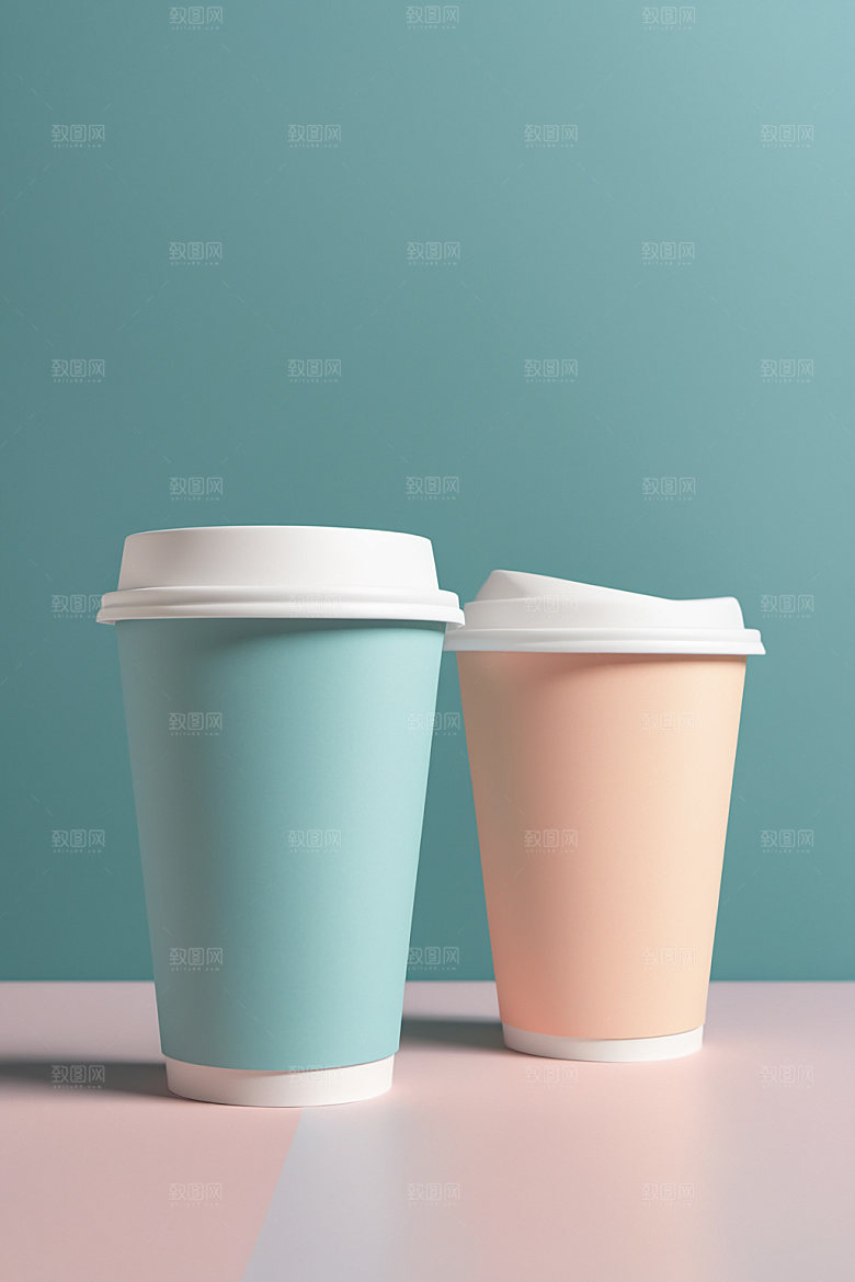 奶茶杯饮料杯模型样机