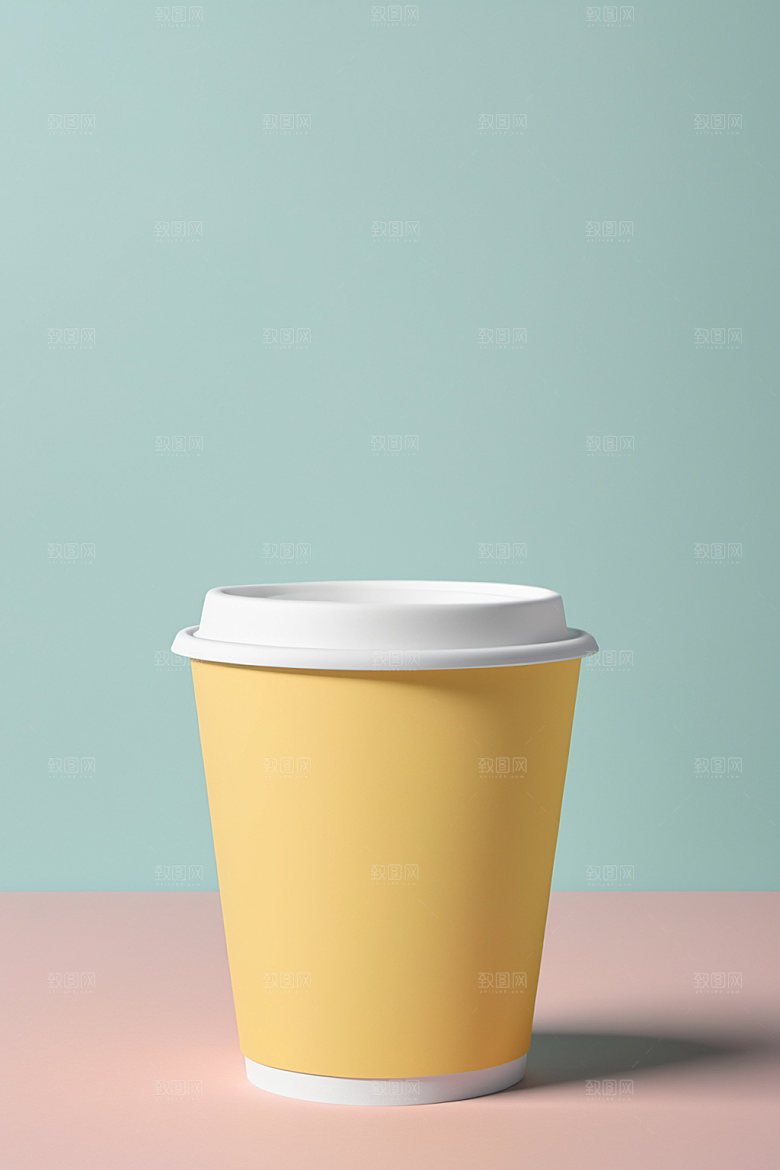奶茶杯简洁3D样机