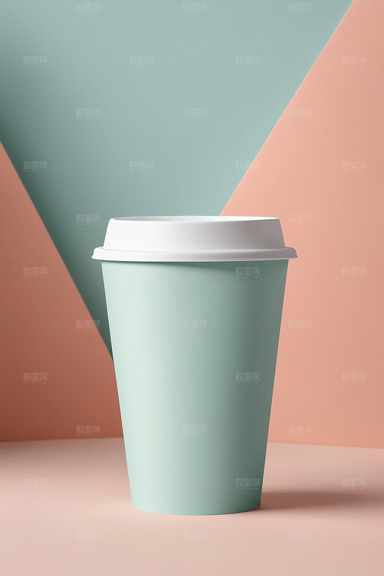 奶茶杯纸杯模型样机