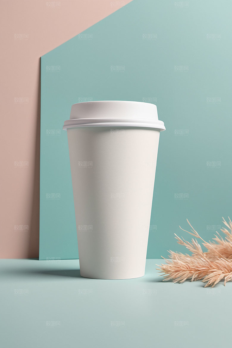 奶茶杯纸杯简洁样机