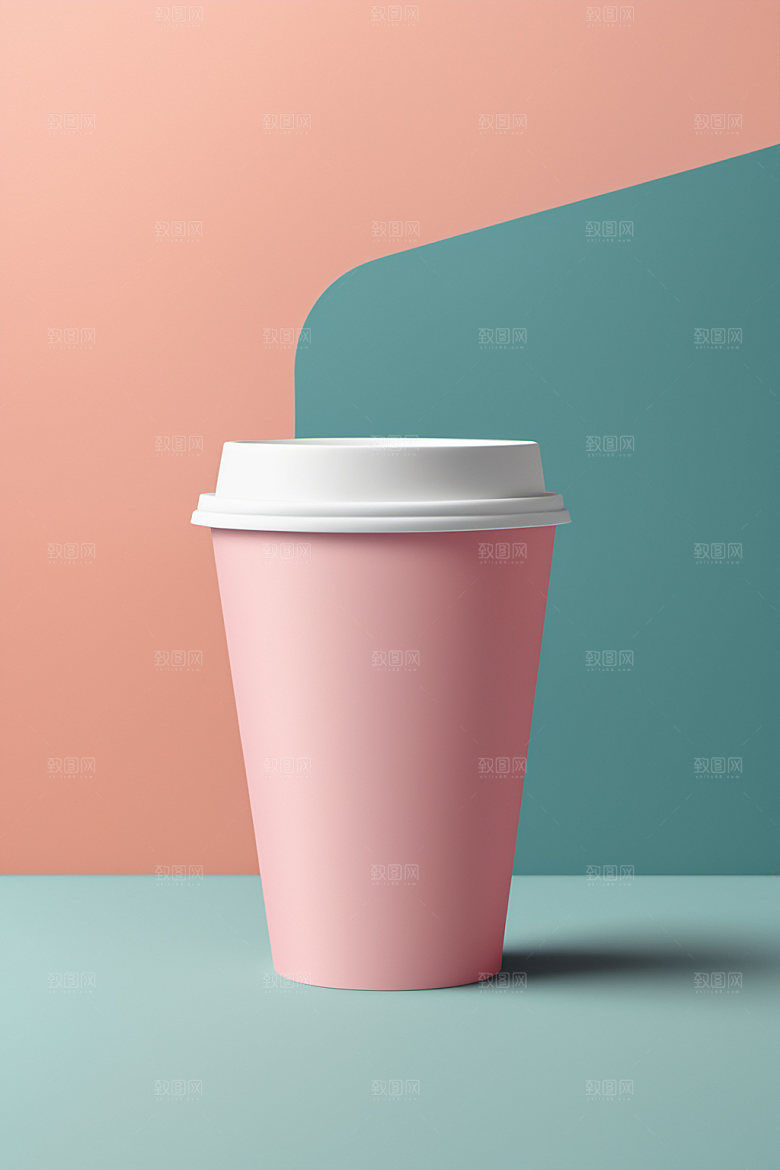 奶茶杯简洁纸杯样机