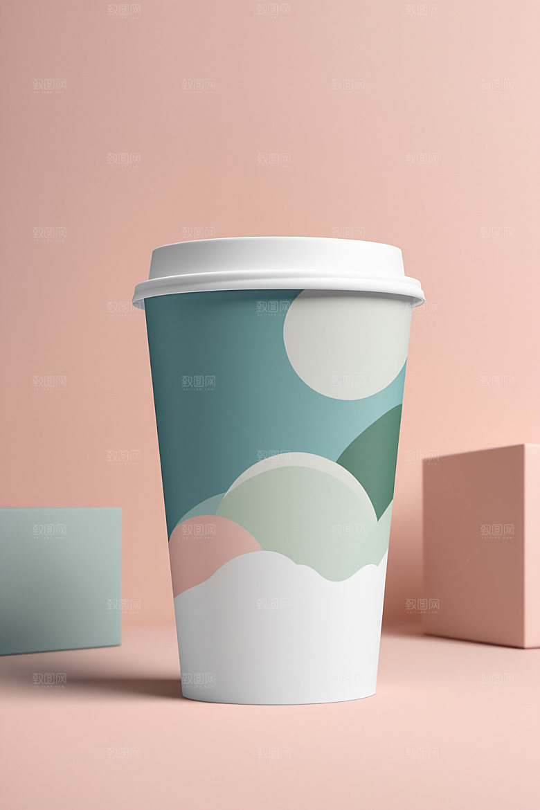 奶茶杯模型环保杯样机