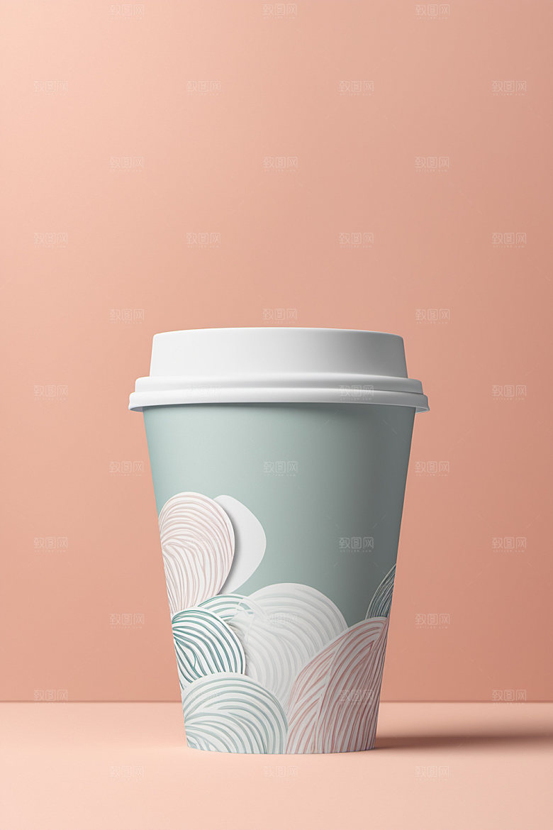 奶茶杯大气环保杯样机