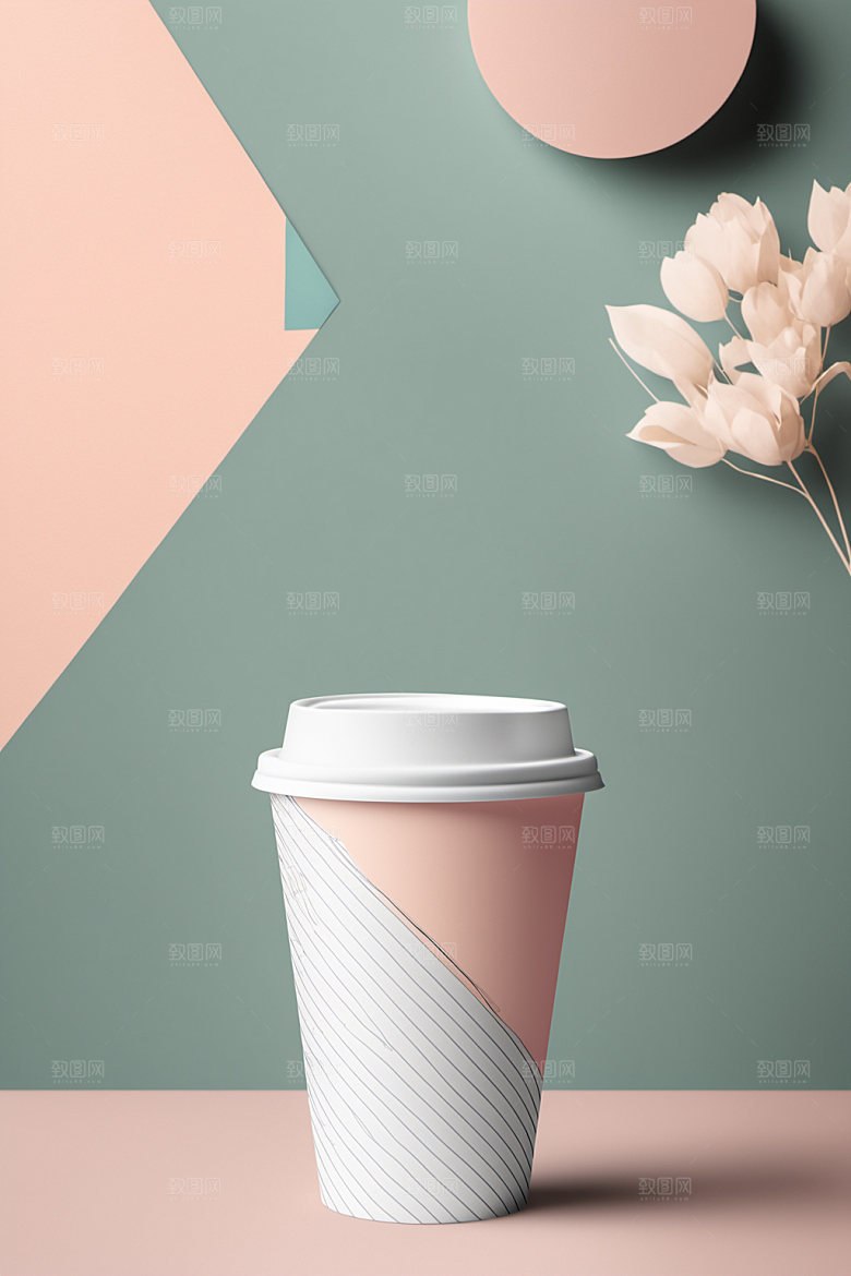 奶茶杯立体模型样机