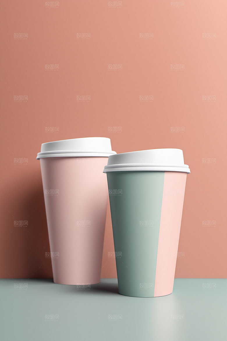 奶茶杯环保杯3D样机