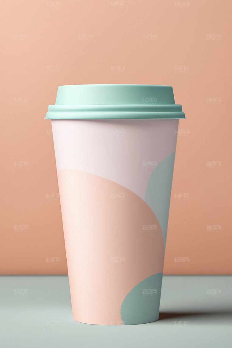 奶茶杯立体环保杯样机