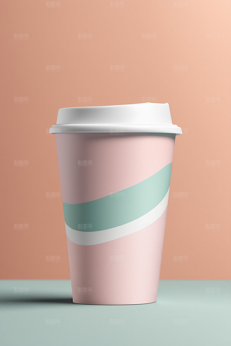 奶茶杯大气3D样机