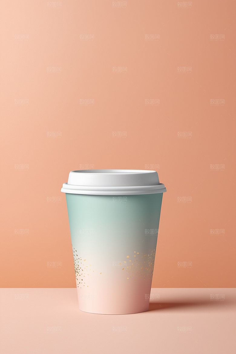 奶茶杯大气立体样机