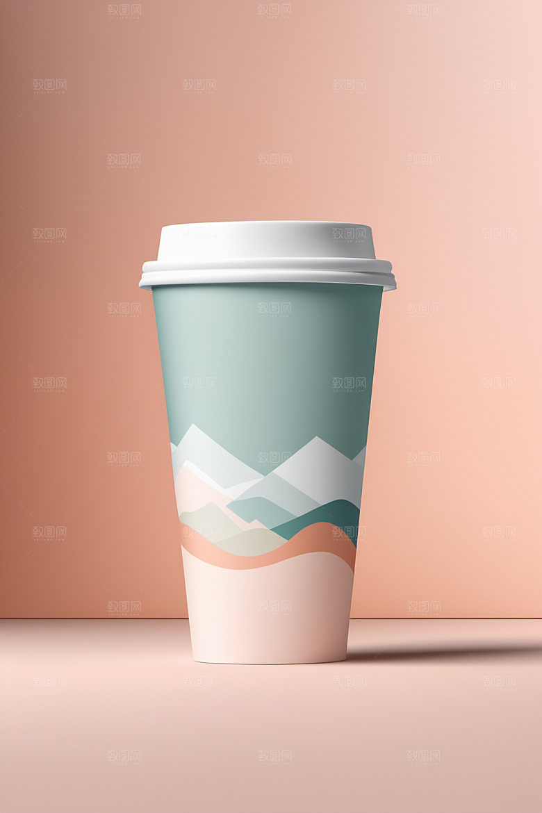 奶茶杯环保杯大气样机
