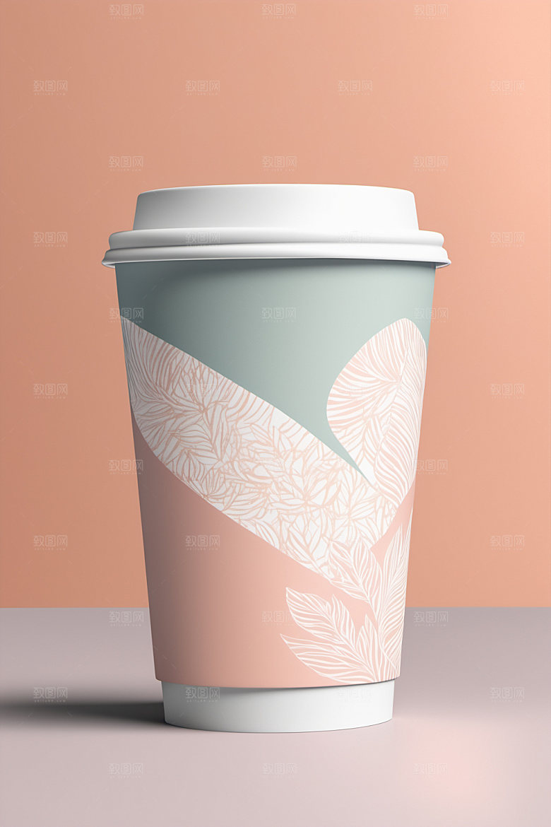 奶茶杯饮料杯模型样机