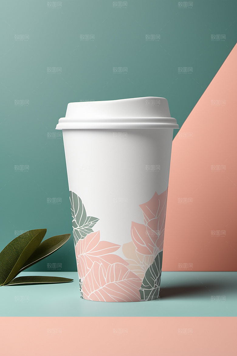 奶茶杯环保杯纸杯样机