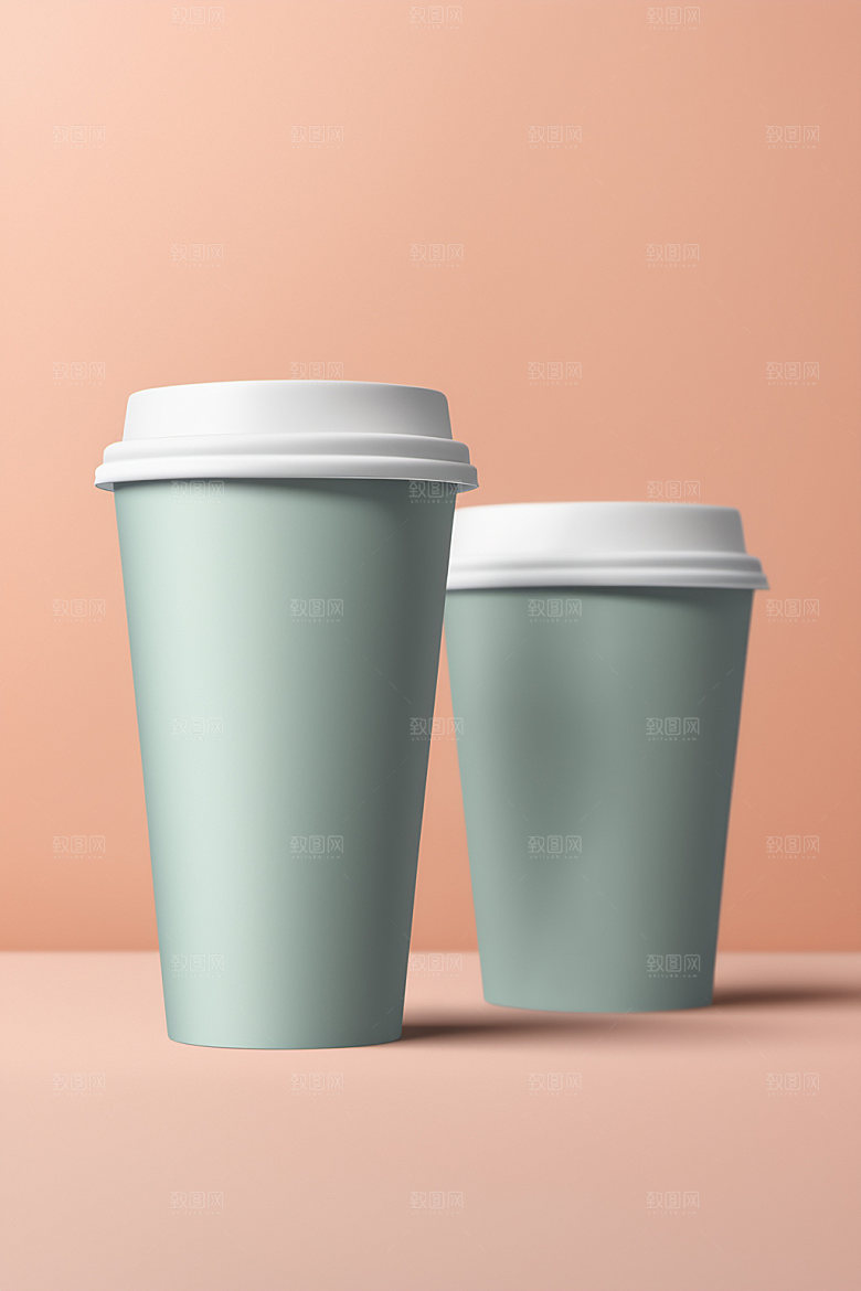 奶茶杯简洁立体样机
