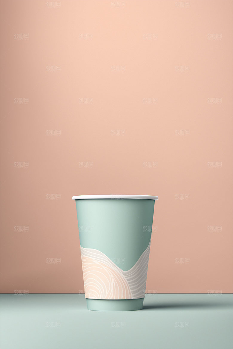 奶茶杯简洁环保杯样机