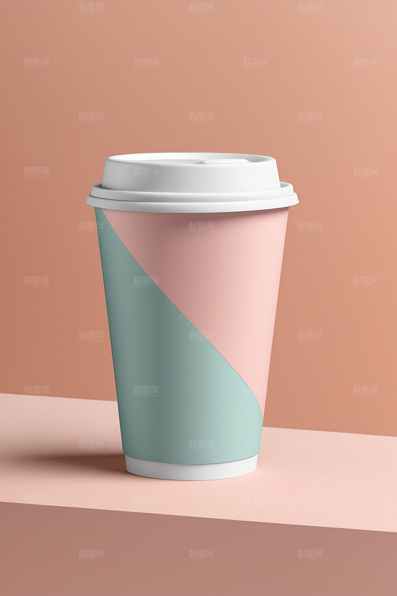 奶茶杯大气环保杯样机