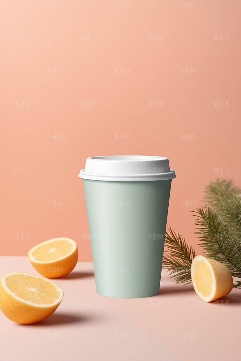 奶茶杯大气饮料杯样机