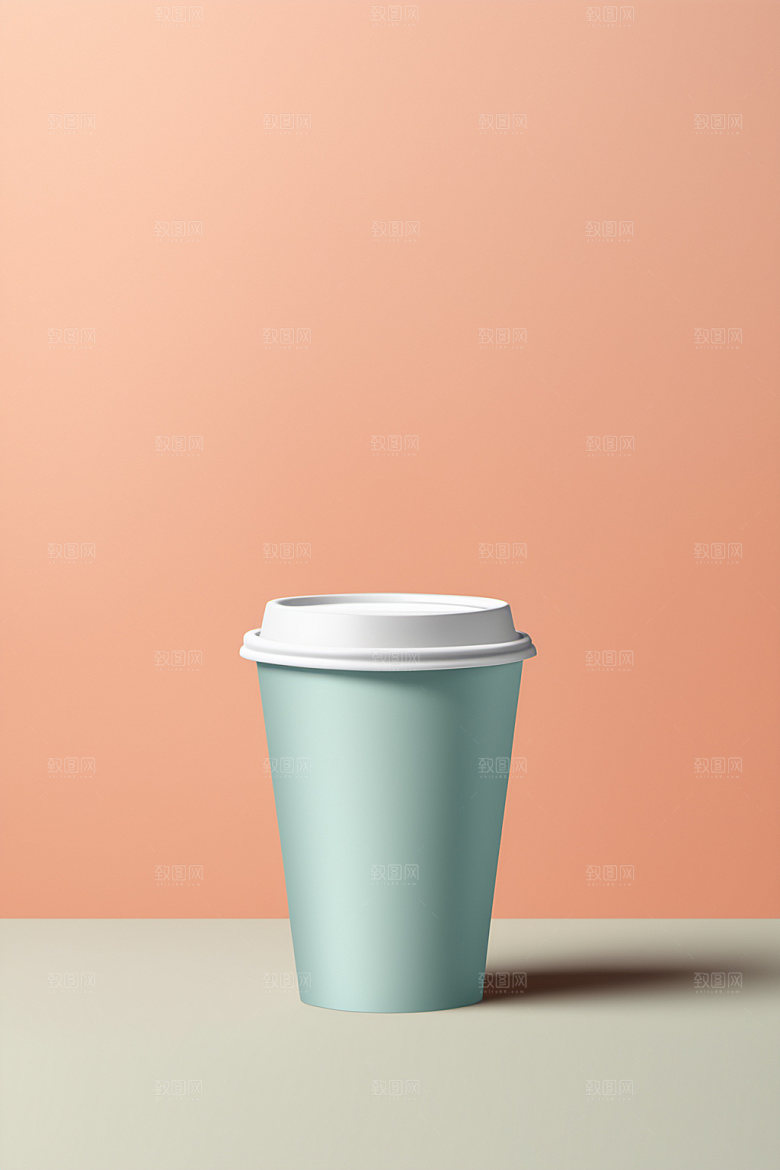 奶茶杯3D简洁样机