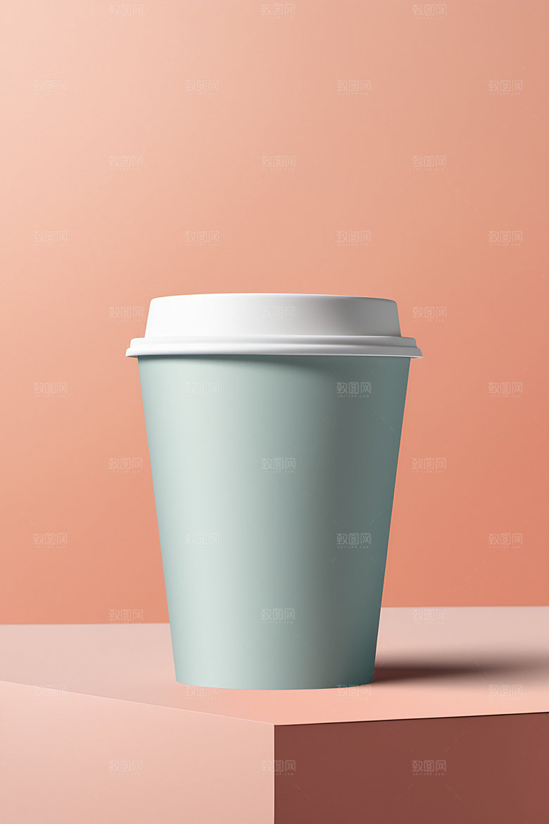 奶茶杯立体环保杯样机