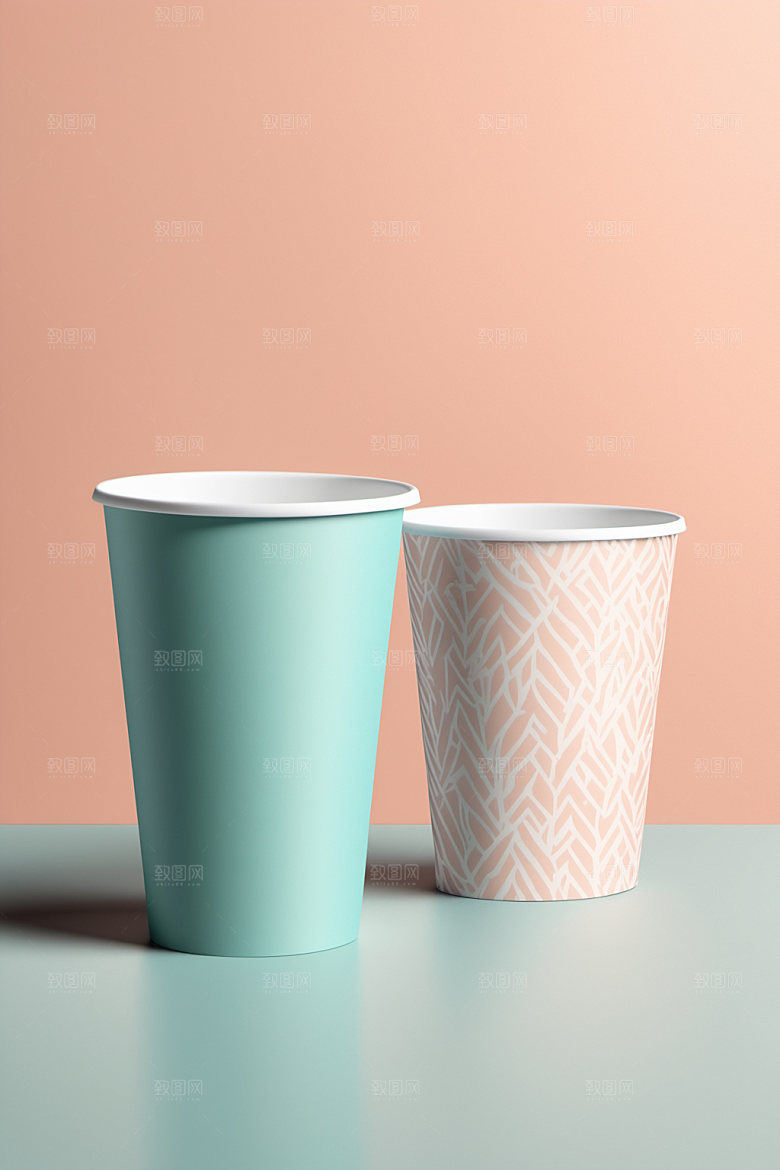 奶茶杯立体环保杯样机
