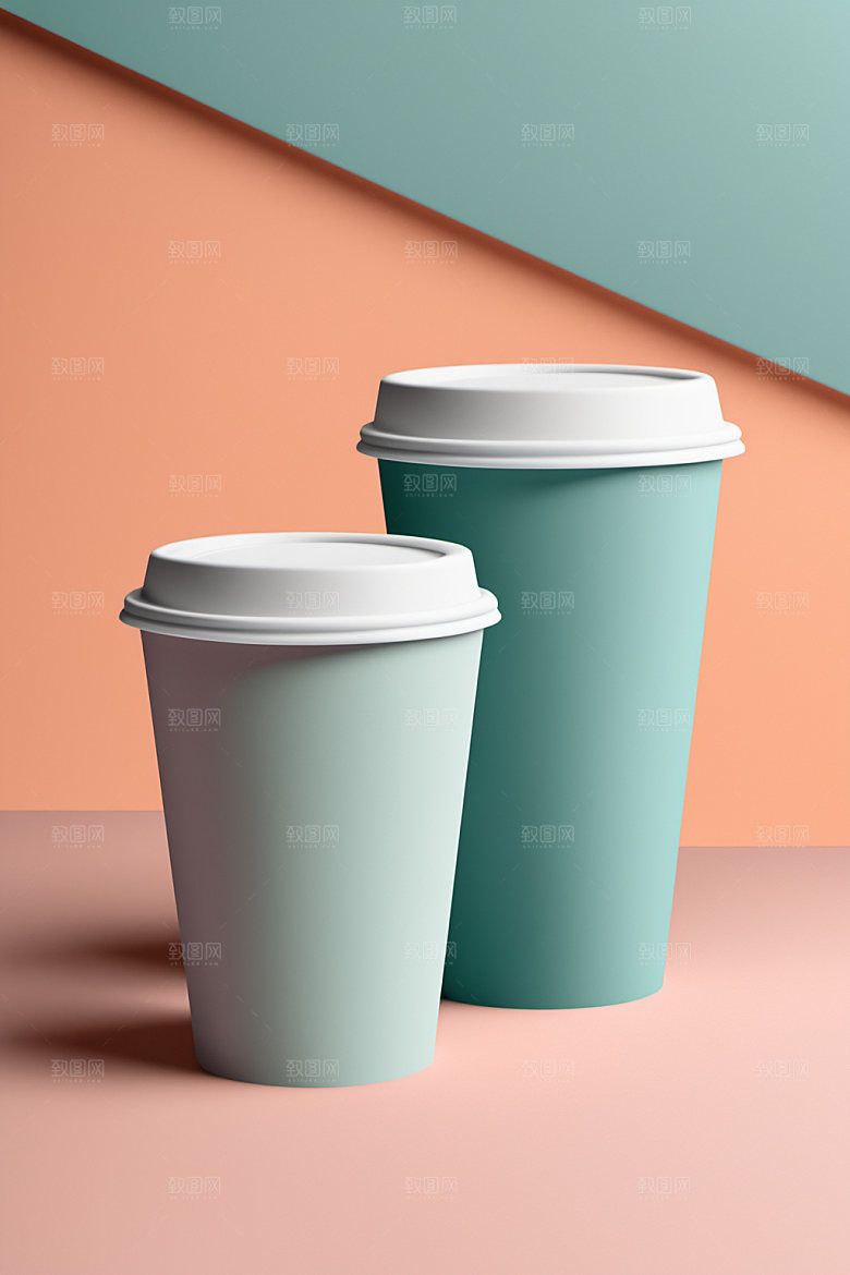 奶茶杯大气饮料杯样机