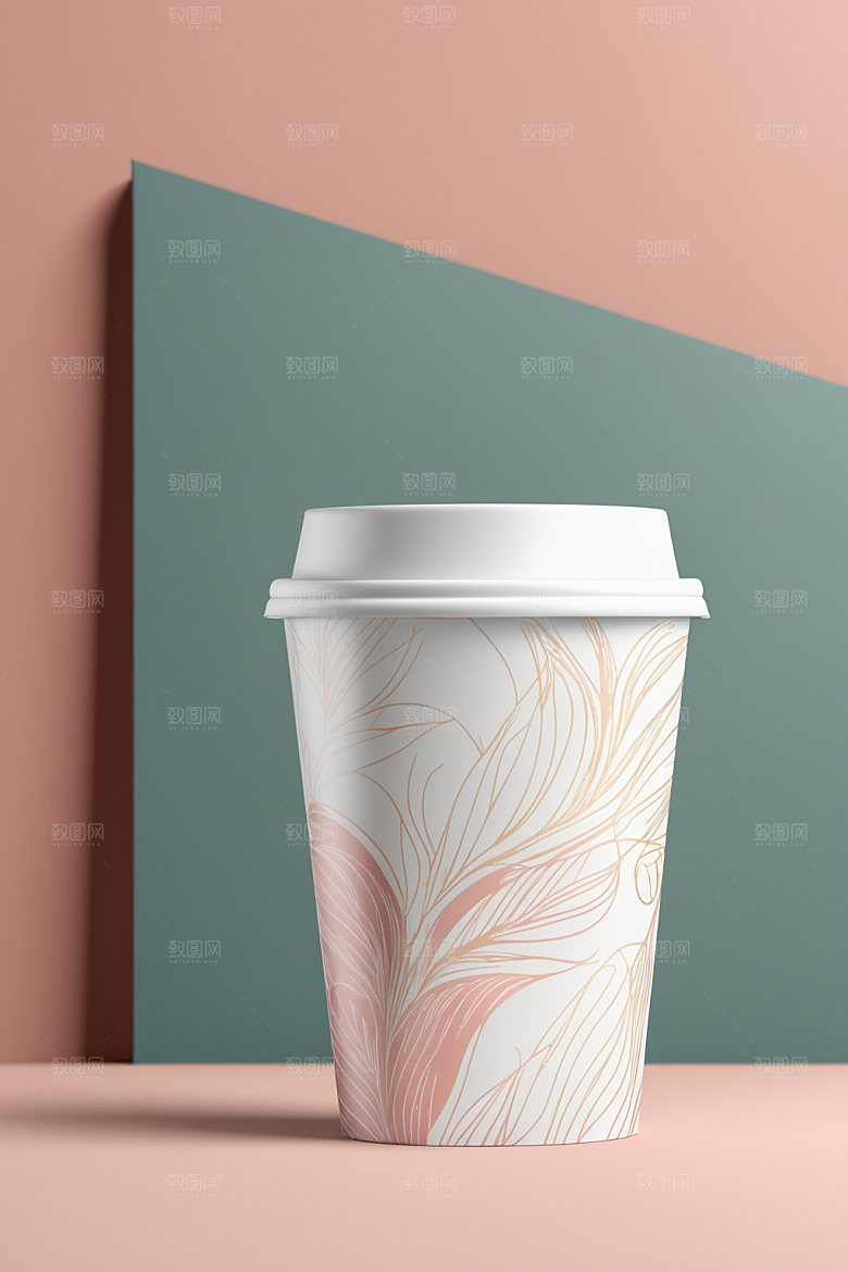 奶茶杯电商纸杯样机