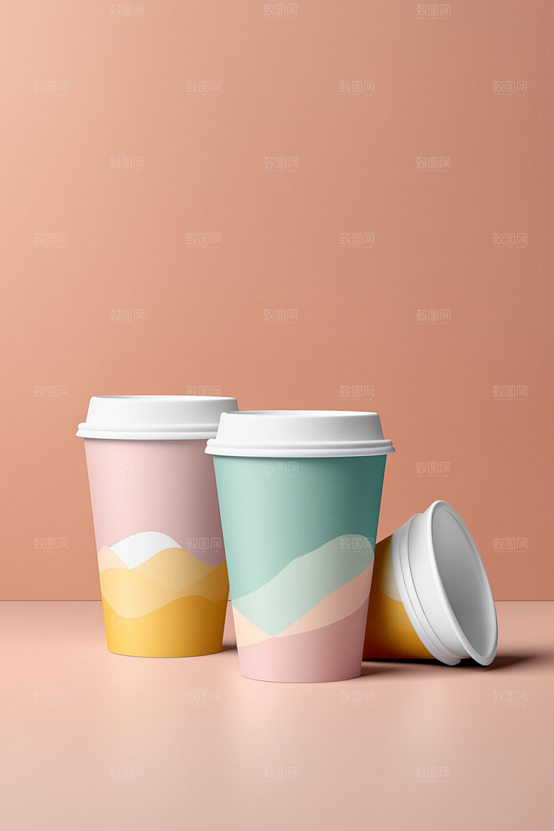 奶茶杯简洁模型样机