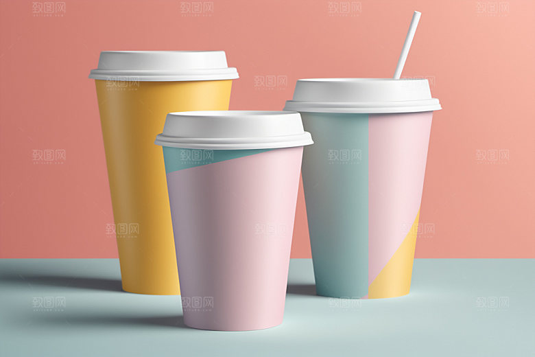 奶茶杯3D大气样机