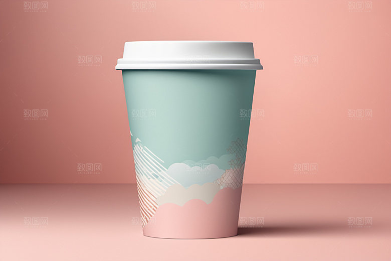 奶茶杯环保杯3D样机