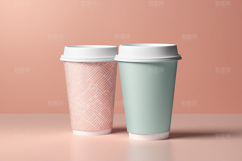 奶茶杯大气3D样机
