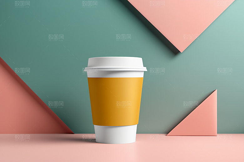 奶茶杯模型立体样机