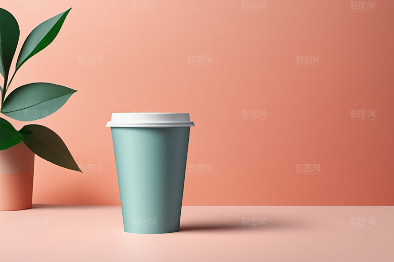 奶茶杯纸杯模型样机