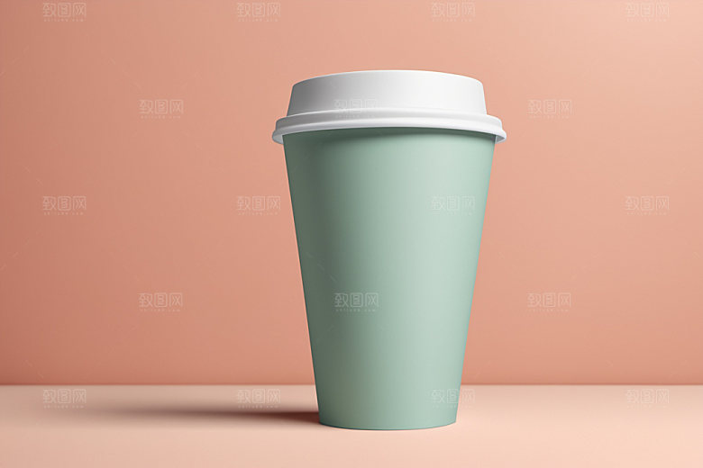 奶茶杯简洁饮料杯样机