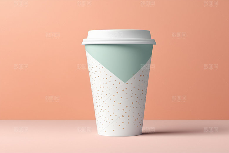 奶茶杯简洁饮料杯样机